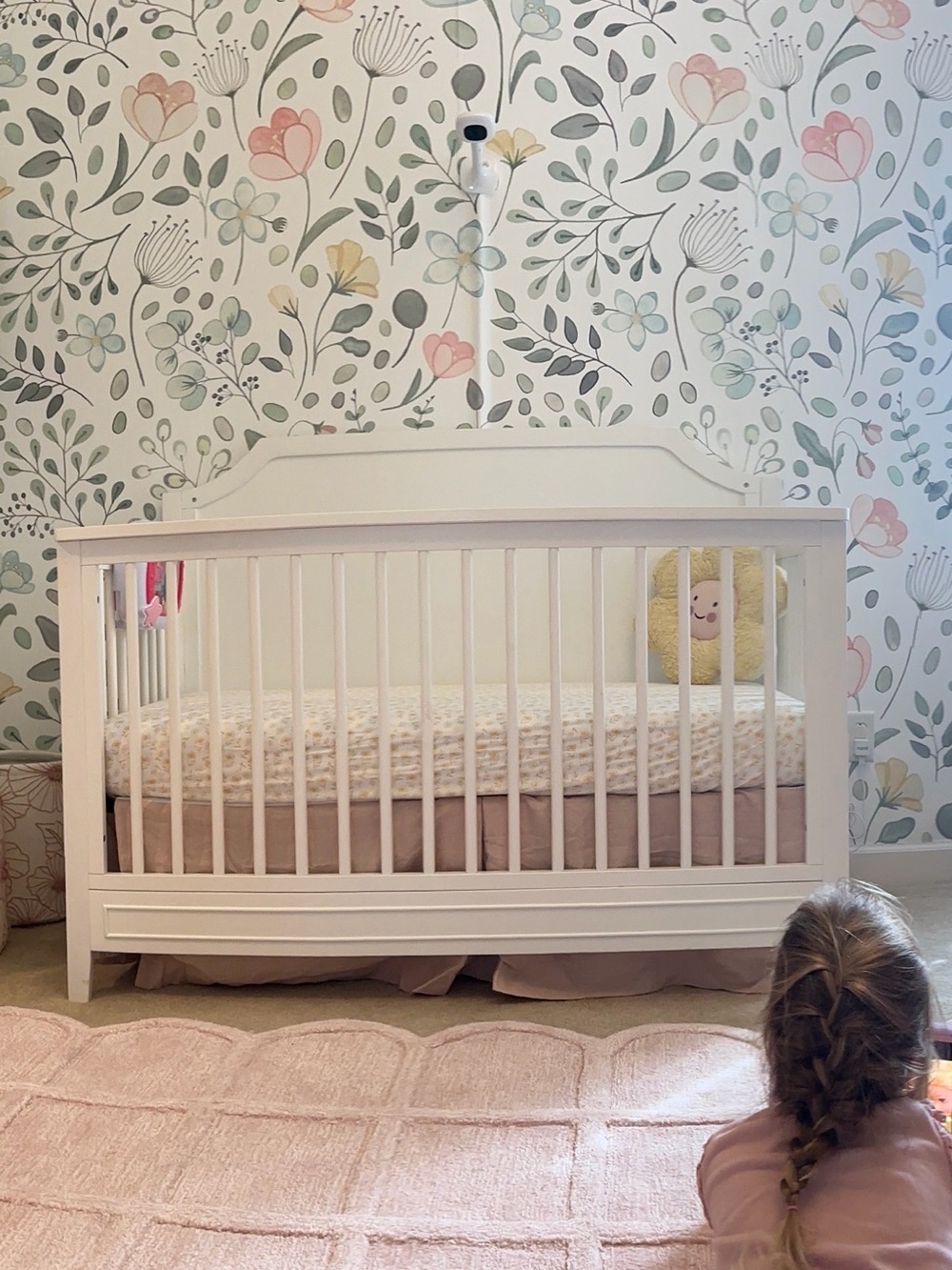 Pottery Barn Baby, like new Blush Crib Skirt